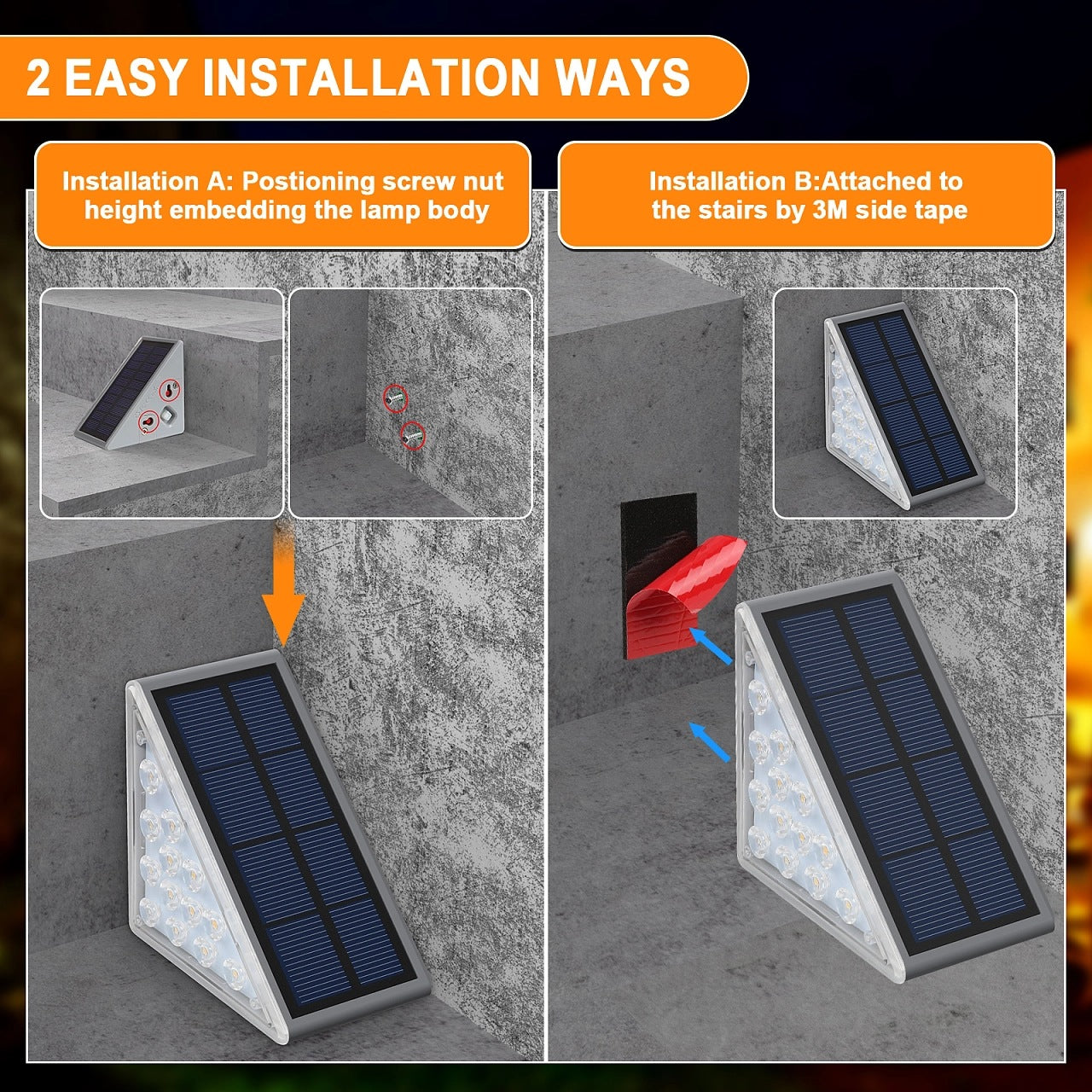 Solar Powered LED Stairway Light 3