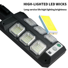 close-up of solar LED garden light