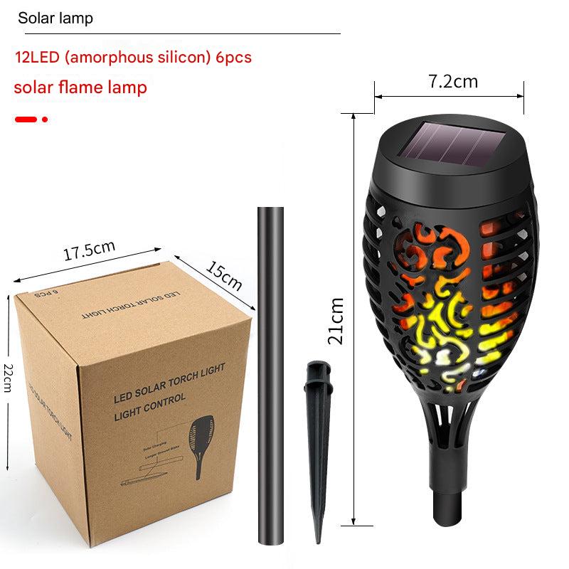 Stake lamp showcasing flickering flame effect