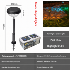 Waterproof LED Garden Landscape Spotlight with Solar Power for Outdoor Patio Ambiance