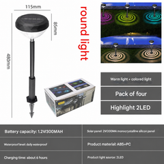 Waterproof LED Garden Landscape Spotlight with Solar Power for Outdoor Patio Ambiance