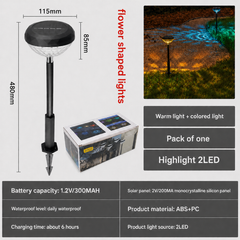 Waterproof LED Garden Landscape Spotlight with Solar Power for Outdoor Patio Ambiance