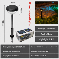 Waterproof LED Garden Landscape Spotlight with Solar Power for Outdoor Patio Ambiance