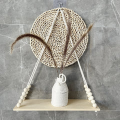 Stylish wooden board planter display