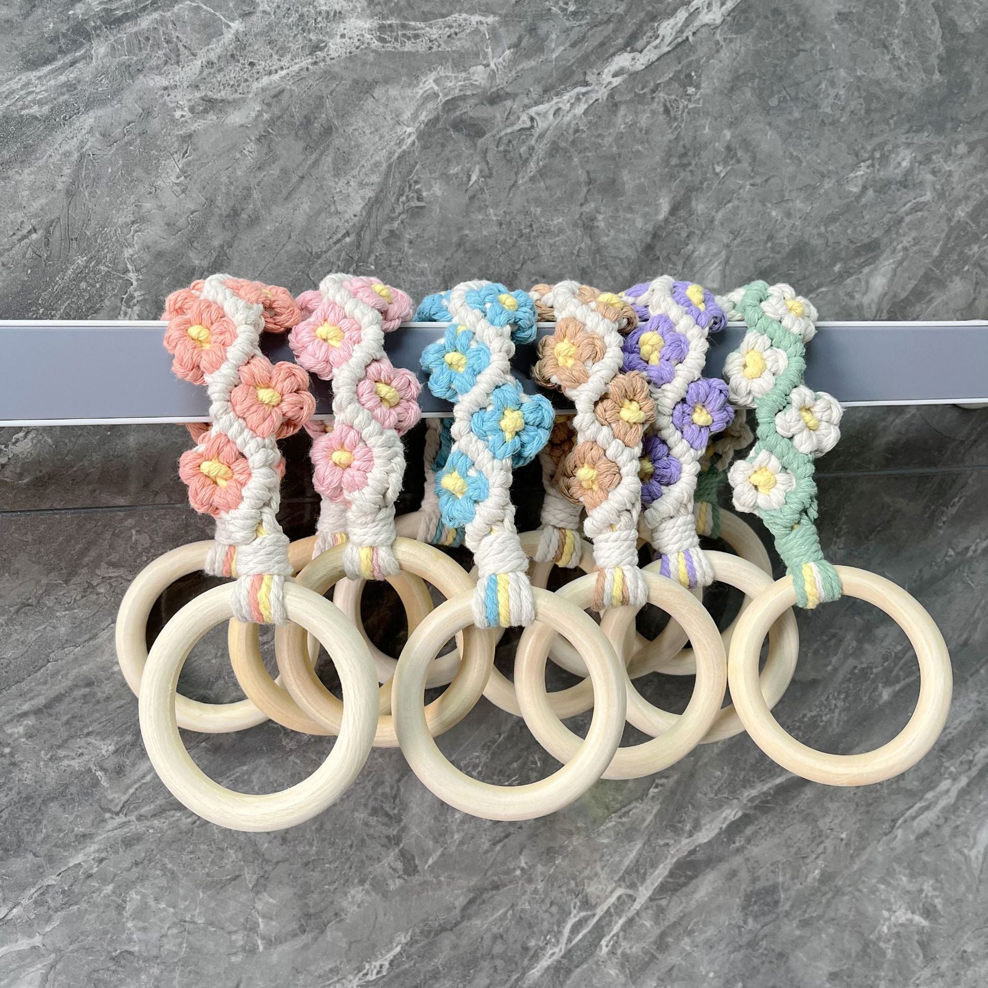 Handcrafted Daisy Cotton Rope Wall Decor Image 3