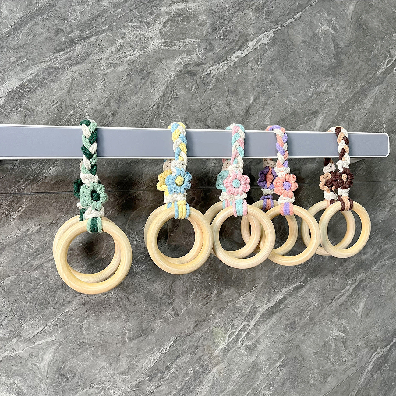 Handcrafted Daisy Cotton Rope Wall Decor Image 4