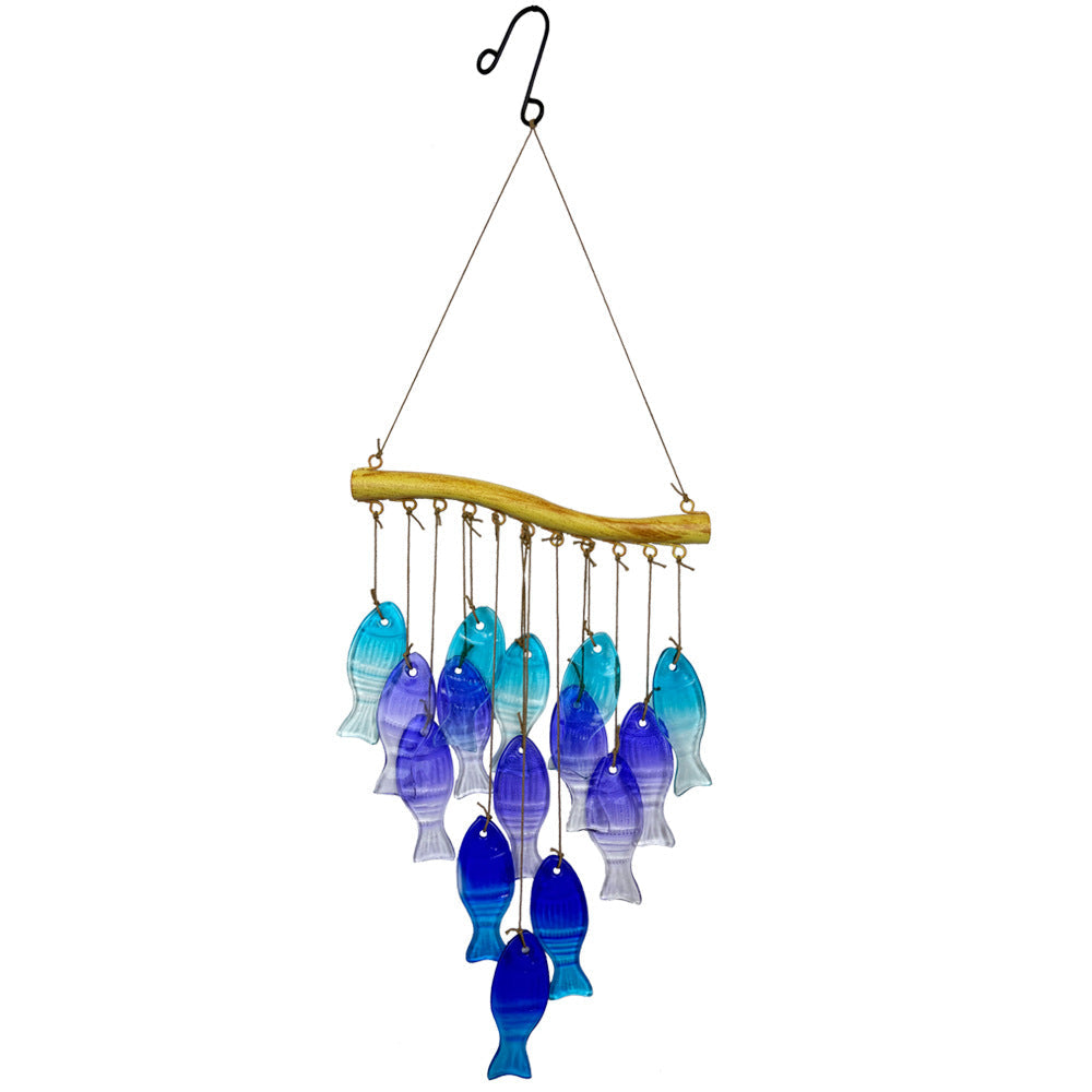 Soothing sound production of the glass wind chime