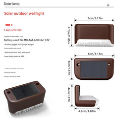 Solar lighting mounted on a backyard railing