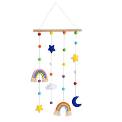 Vibrant rainbow design hair accessory holder on display