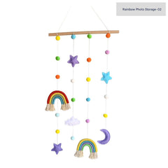 Organised display of hair accessories in a colourful holder