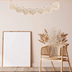 Unique bedroom wall hanging with artistic design
