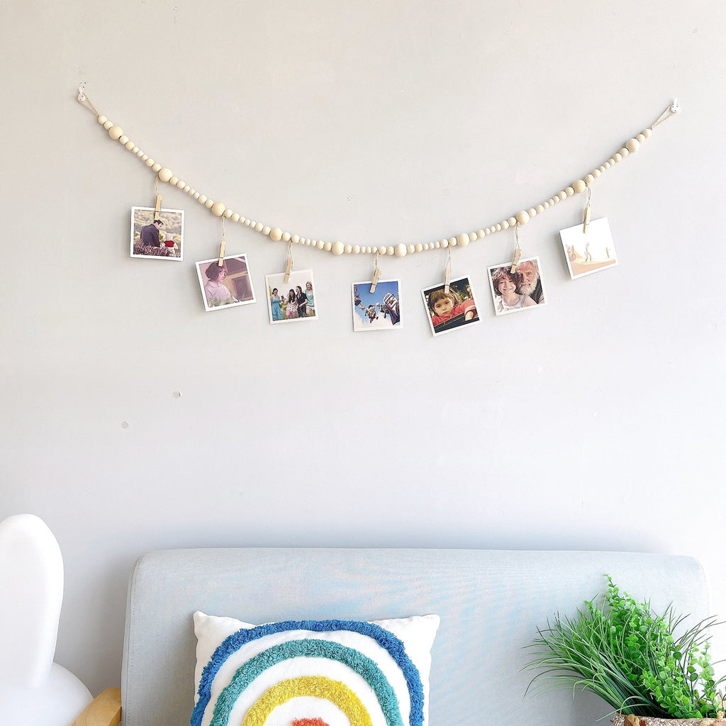 Lightweight indoor photo display showcasing memories