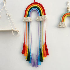 Scandinavian style rainbow wall hanging decor image 4