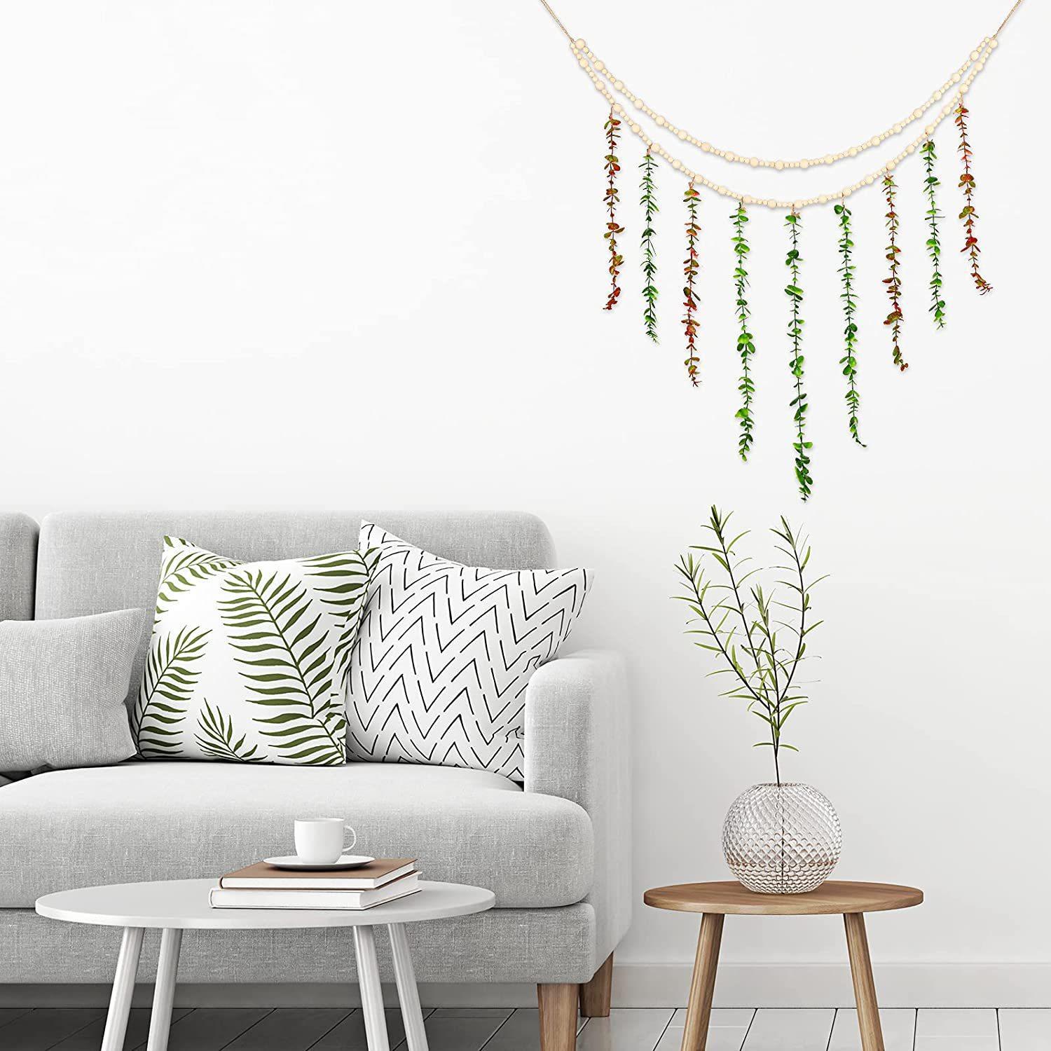green and neutral tones wall hanging decor