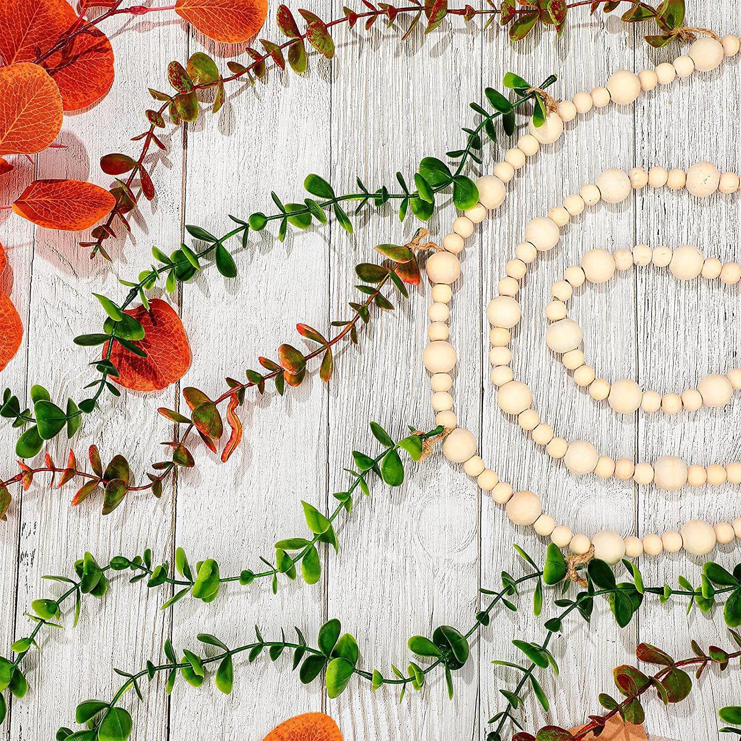 overview of eucalyptus wall decor in room