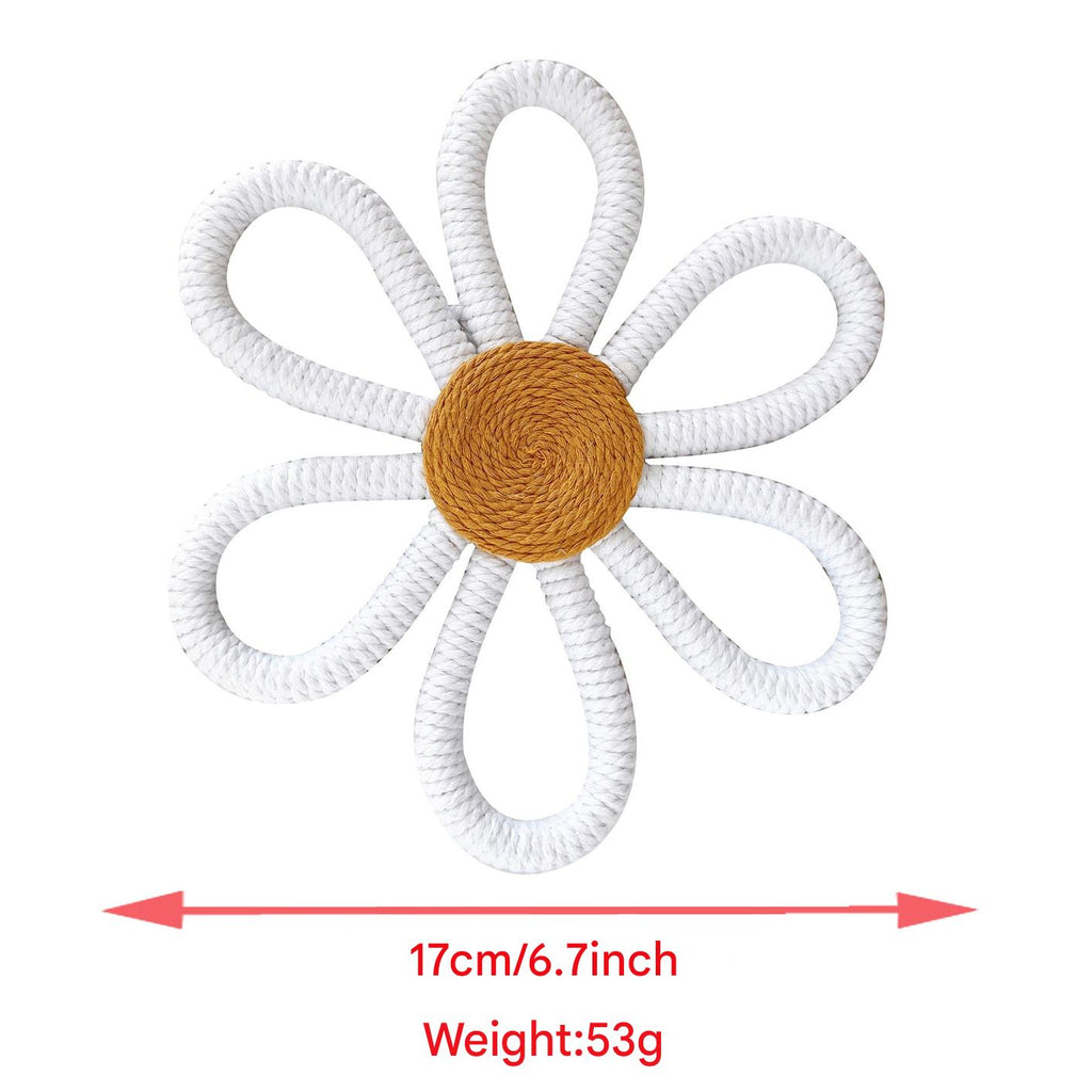 Artistic Wall Tapestry with Daisy Design