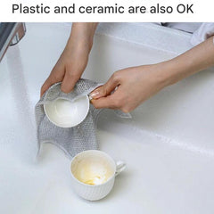 Non-Stick Wire Dish Cloth showcasing design features