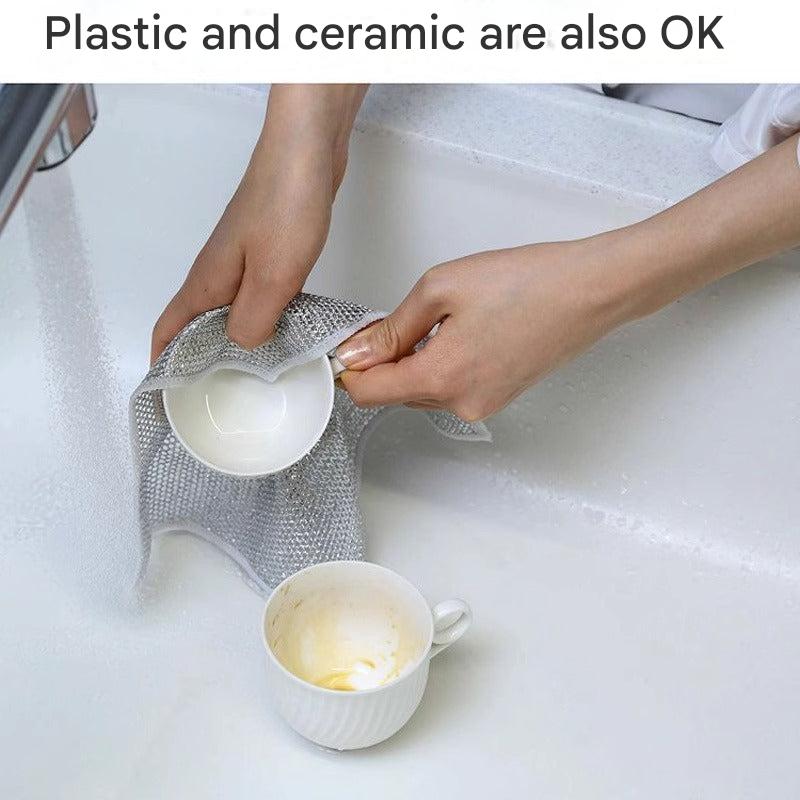 Non-Stick Wire Dish Cloth showcasing design features