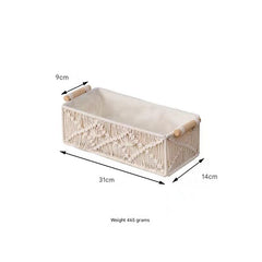 Contemporary cotton basket for home office setup