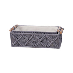 Durable cotton organizer basket for storage