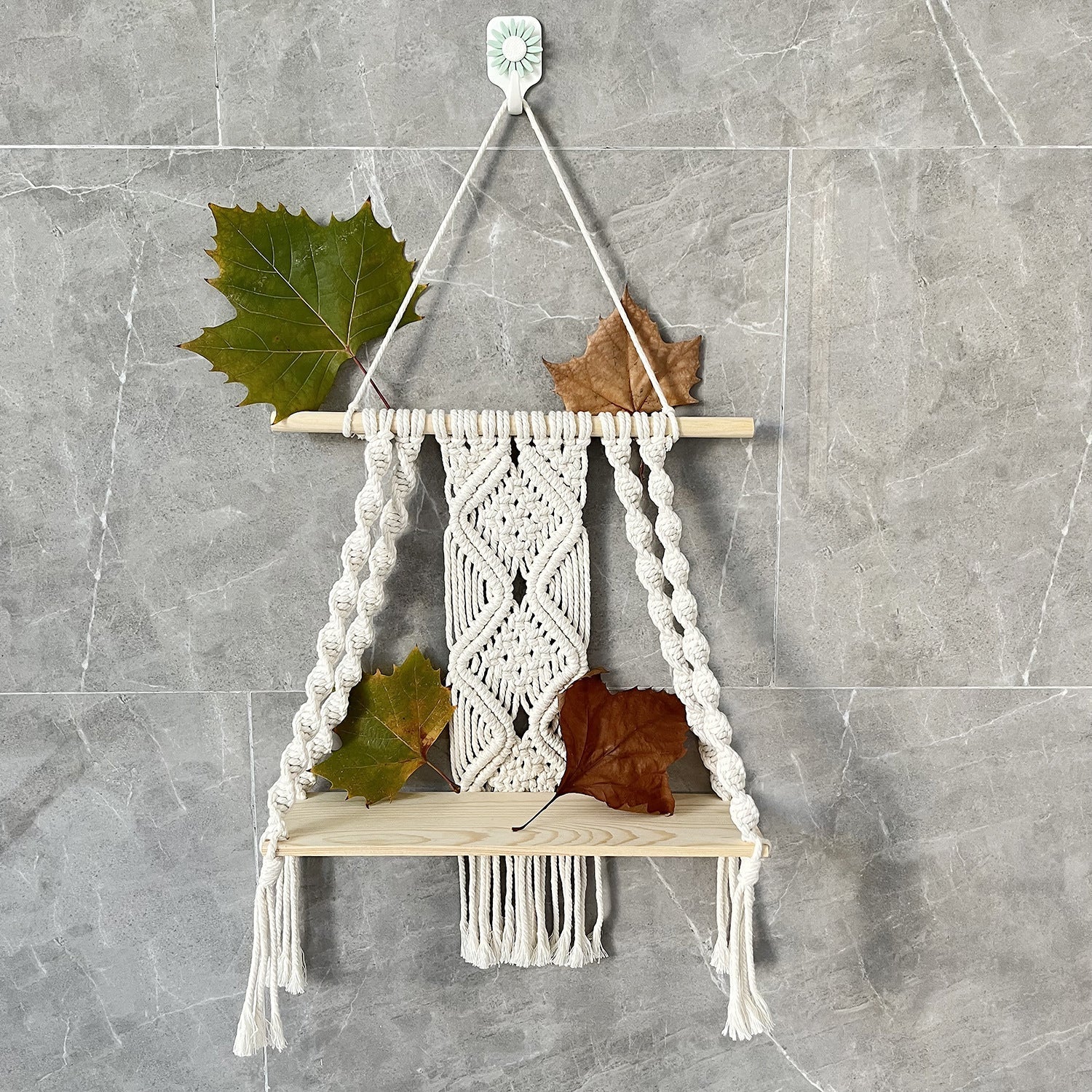 Decorative storage planter displayed on wall