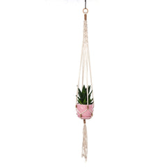 handcrafted cotton rope plant hanger image 1