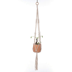 handcrafted cotton rope plant hanger image 1