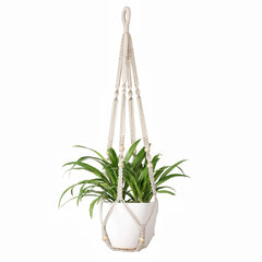 handcrafted cotton rope plant hanger image 1