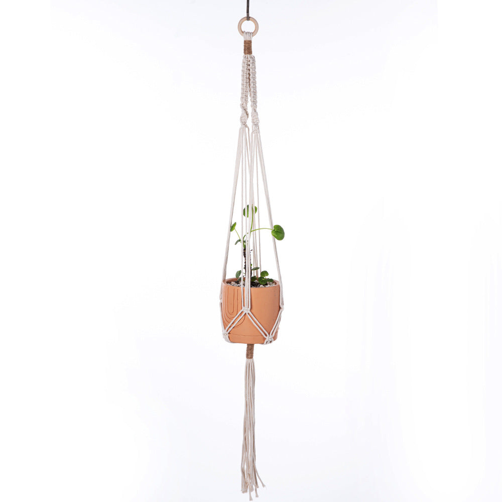beautiful cotton rope plant basket image 8