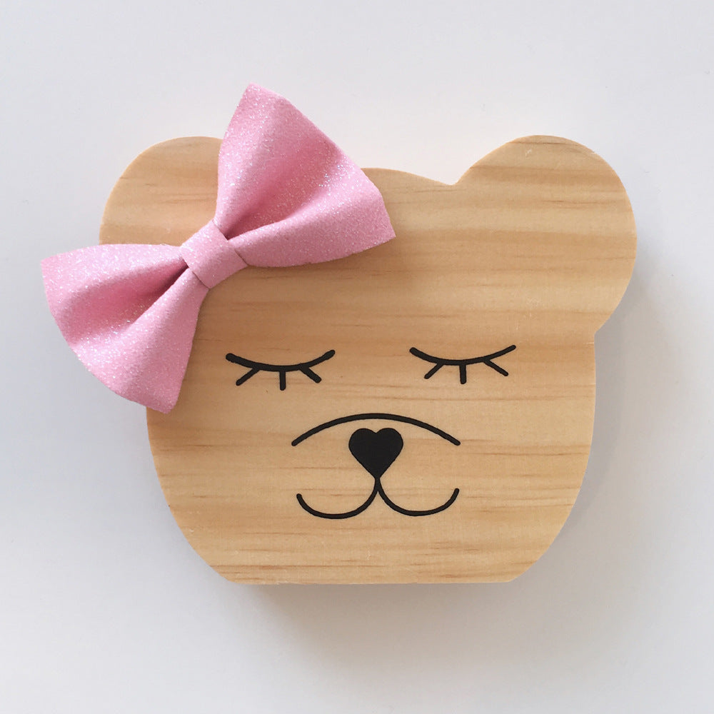 Wooden bear figurine for kids' room