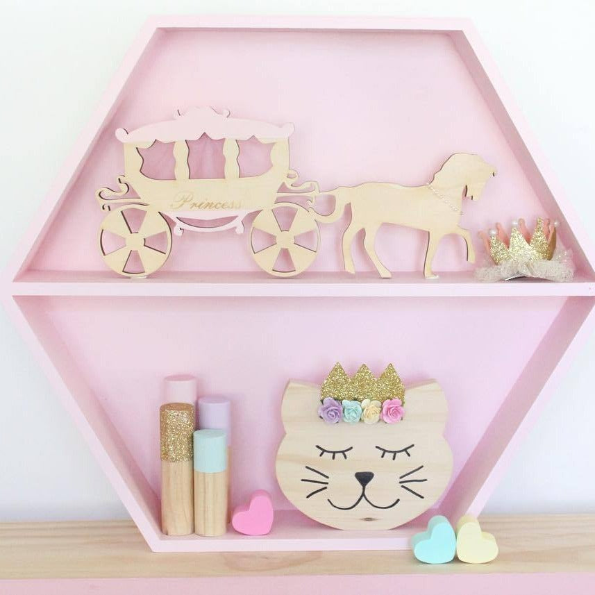 Cute fox wooden figurine for decor