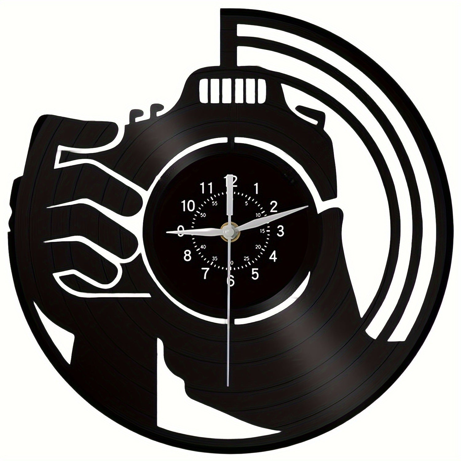 Modern decor setting featuring the wall clock