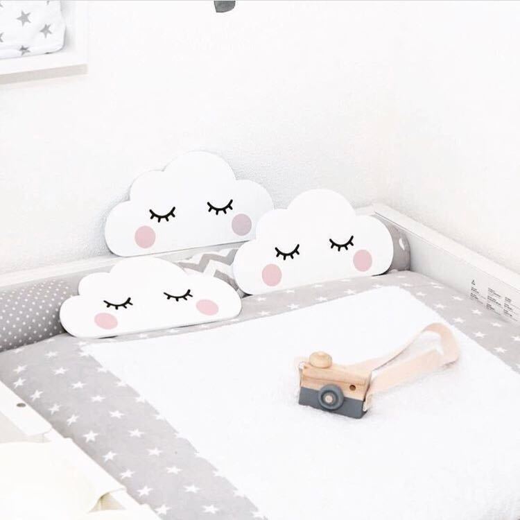 Close-up of multi-coloured rabbit wall decor for kids