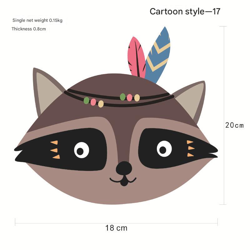 Charming Nordic fox wall sticker for kids' room 1