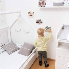 Whimsical fox wall sticker design 3