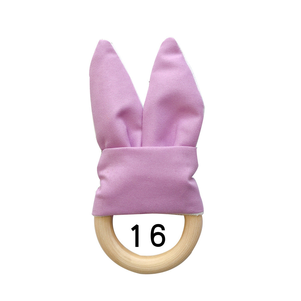 Natural Wooden Baby Teething Ring Image 1