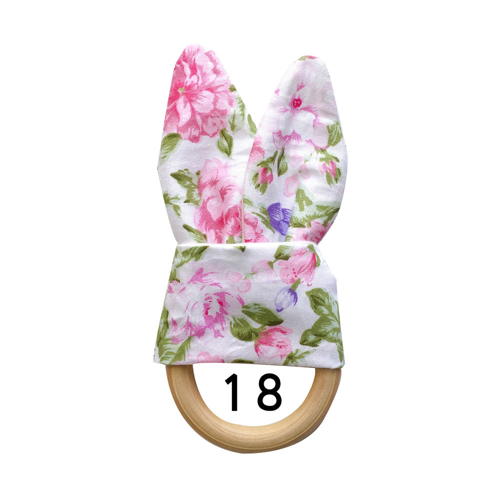 Natural Wooden Baby Teething Ring Image 3