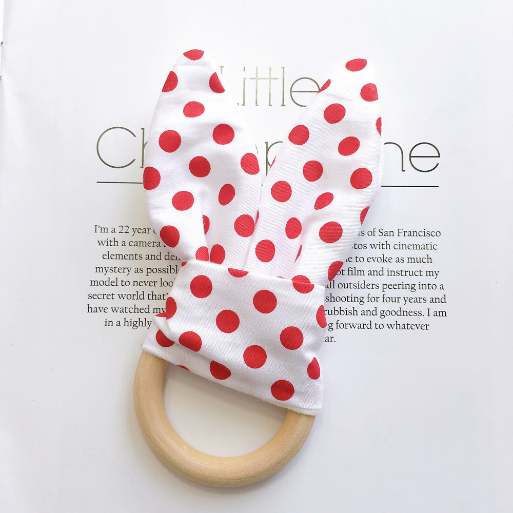 Natural Wooden Baby Teething Ring Image 2