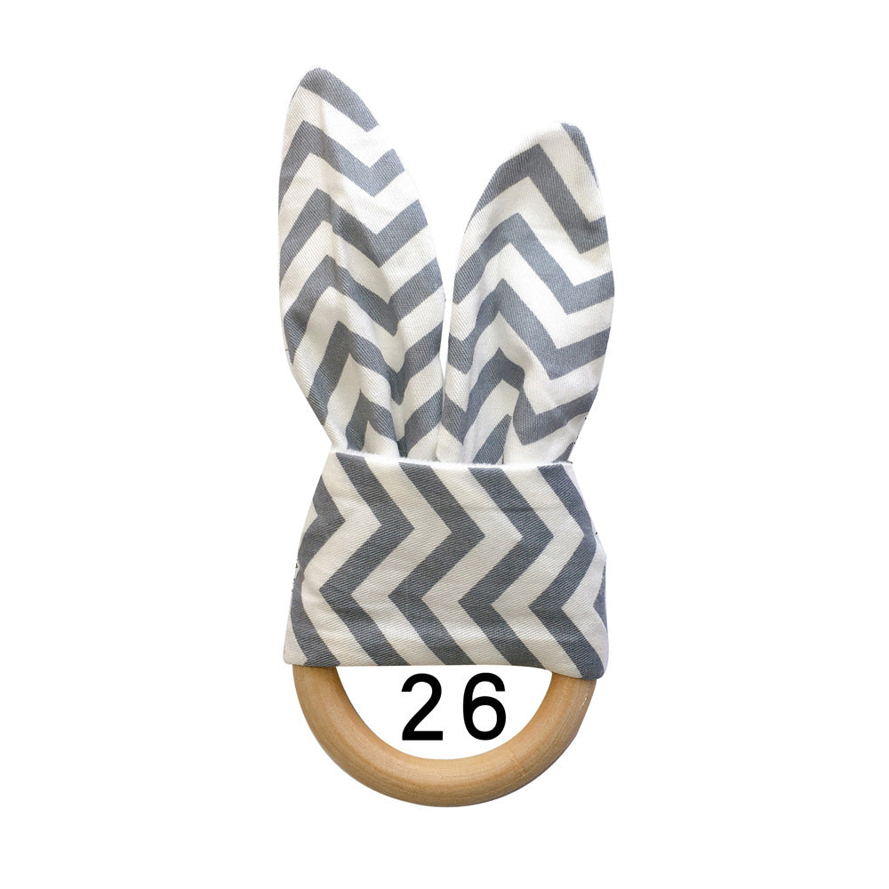 Natural Wooden Baby Teething Ring Image 1