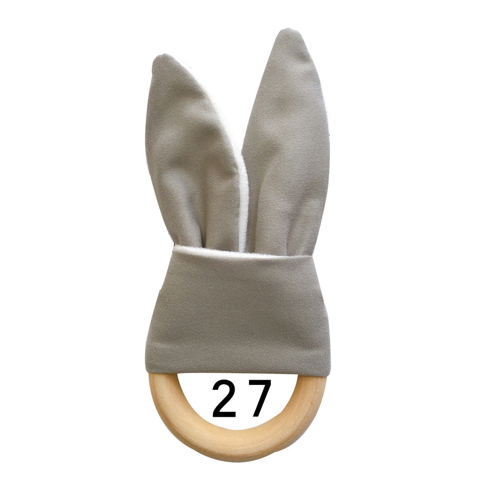 Natural Wooden Baby Teething Ring Image 2