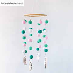 Unique design pom pom wind chime close-up