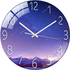 Elegant Silent Quartz Wall Clock hanging on wall