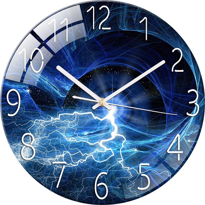 Elegant Silent Quartz Wall Clock close up of glass
