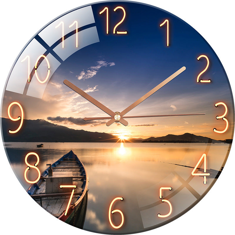 Elegant Silent Quartz Wall Clock front view