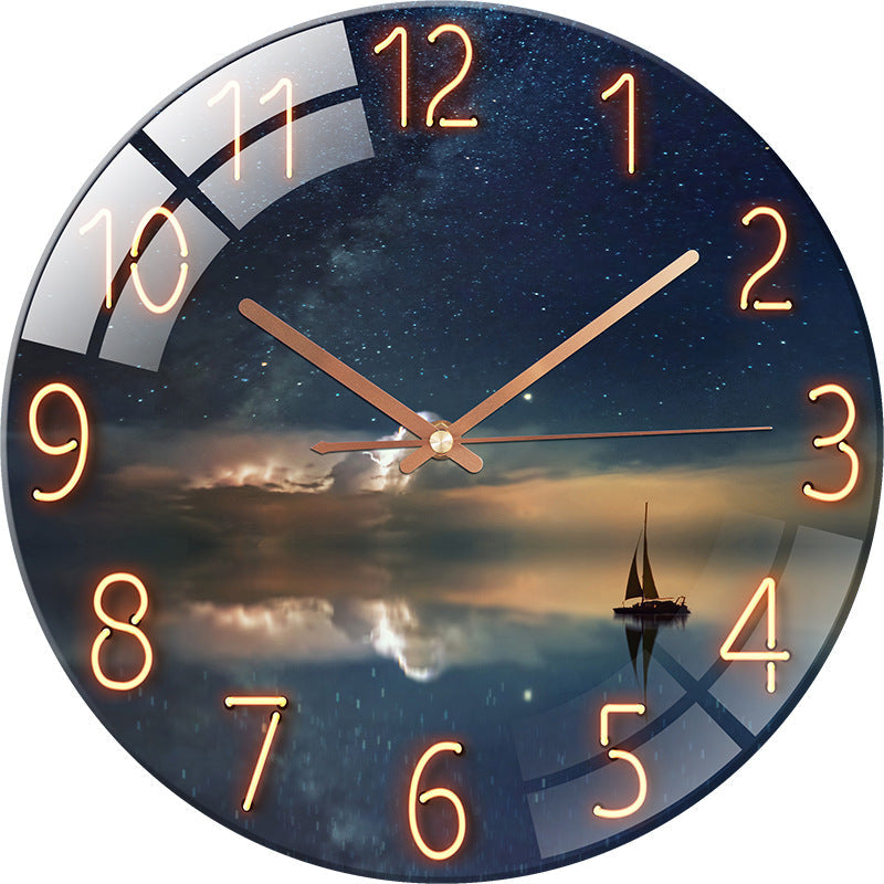 Elegant Silent Quartz Wall Clock side view