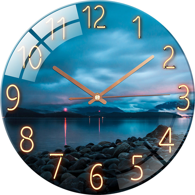 Elegant Silent Quartz Wall Clock in living room