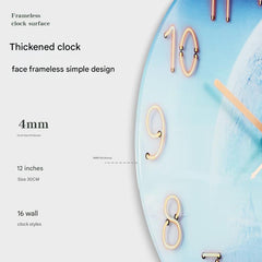 Elegant Silent Quartz Wall Clock in living room