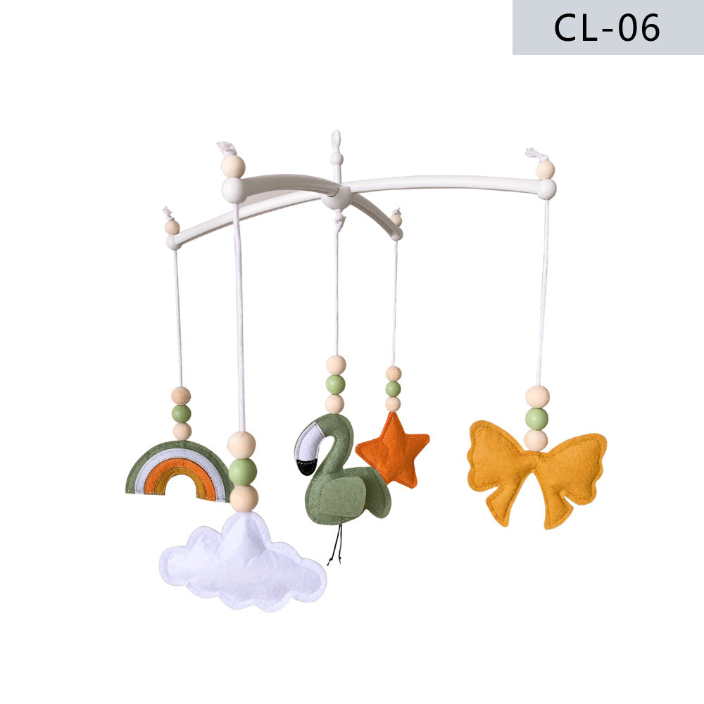 baby crib mobile with felt decorations