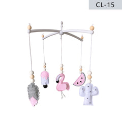 baby crib mobile with felt decorations