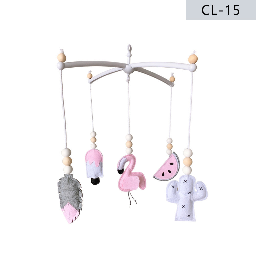 baby crib mobile with felt decorations